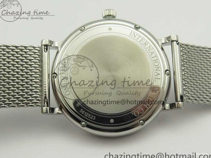 MIROTIME 0520 Portofino Automatic SS MKF 1:1 Best Edition White Dial On SS Mesh Bracelet A2892 V TechFriendly 7205
